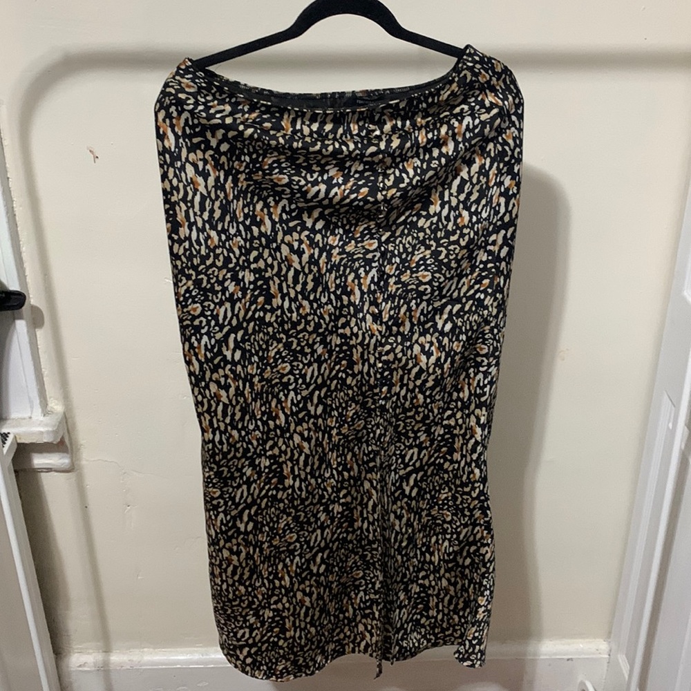 Forever 21 Leopard Slit Silky Long Skirt.